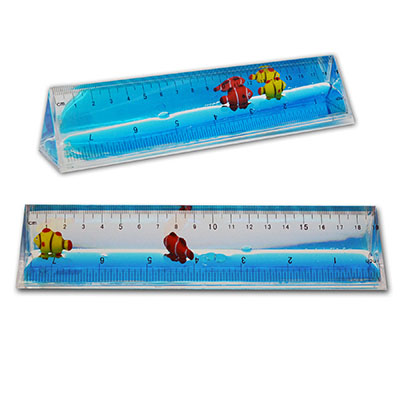 Liquid Filled Ruler with 2 Fish Floaters